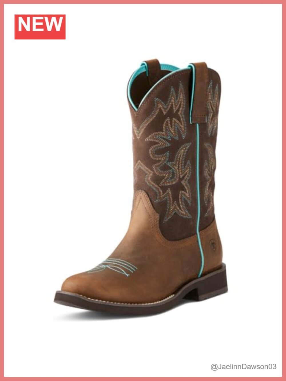 Women's Delilah Round Toe Work Boots Leather Mid-Calf Cowgirl Western Boots